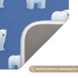 IJsbeer - Patroon - Blauw Badmat klein 997 -USP_AntislipDE