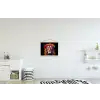 Graffiti - Leeuw - Bril - Zwart textielposter latten blank klein -kinderkamer