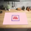 Grl pwr - Roze - Kader Inductie beschermer vinyl 3mm klein -sfeer5