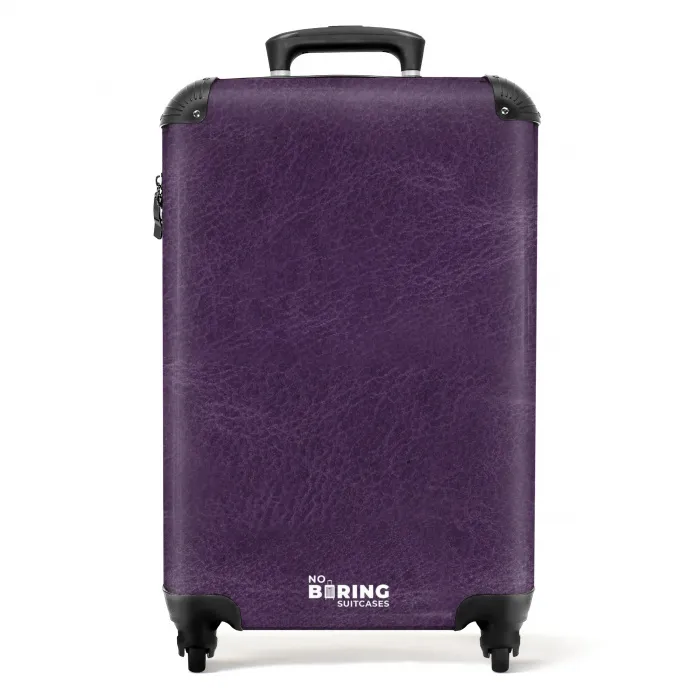 Lederen look aubergine paars NBS - Handbagage koffer - Kinderen Unisex middel -productfoto_recht