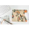 Vogel - Tak - Bloemen - Oranje muismat rubber klein -witbureau
