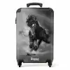 Zwart paard in galop NBS - Handbagage koffer - Unisex middel -productfoto_recht