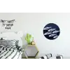 Vissen - Delfts - Blauw - Keramiek Wandcirkel aluminium klein -kinderkamer