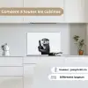 Wijnfles - Otter - Zwart keuken achterwand spatscherm klein -sfeer4_FR
