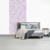 Lila - Vogels - Blauw fotobehang vinyl groot 64 -slaapkamer