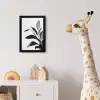 Plant - Bladeren - Minimalistisch - Zwart fotolijst zwart zonder passe partout klein -usfeer4_kinderkamer