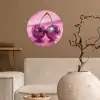 Glitter - Discobol - Roze - Kersen Wandcirkel behangsticker klein -sfeer1