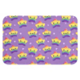 Sterren - Regenboog - Paars Badmat klein 997 -3d