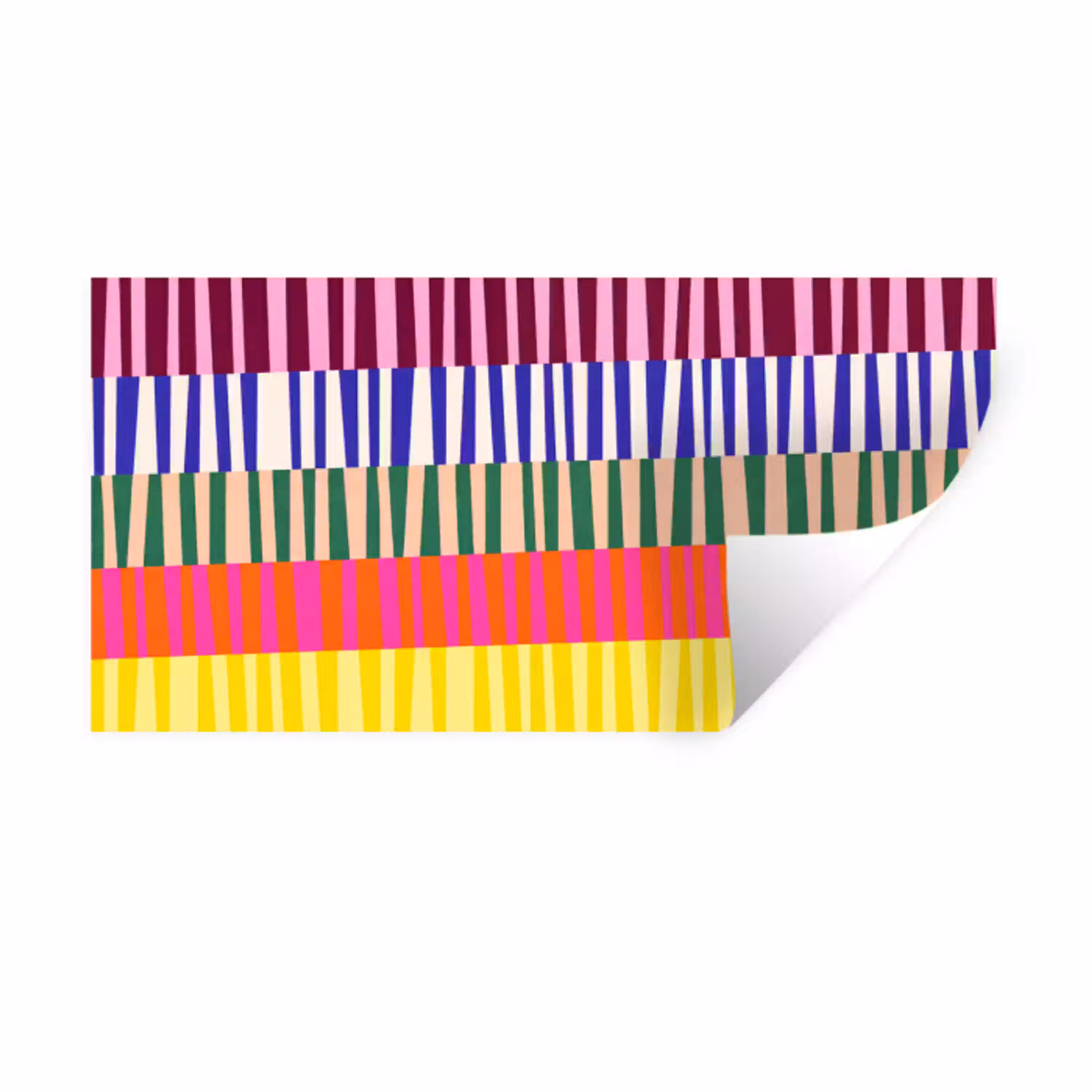 Patroon - Strepen - Abstract - Modern - Kleurrijk Muursticker klein -3d