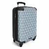 Blauw driehoeken patroon NBS - Handbagage koffer - Kinderen Unisex middel -productfoto_3d