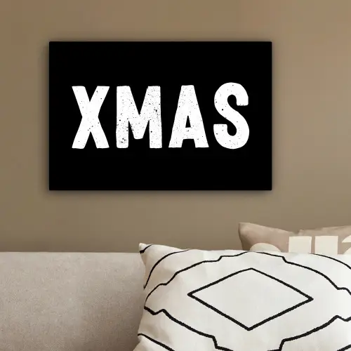 Kerst - Quotes - Xmas - Zwart - Feestdagen canvas 2cm klein -sfeer3