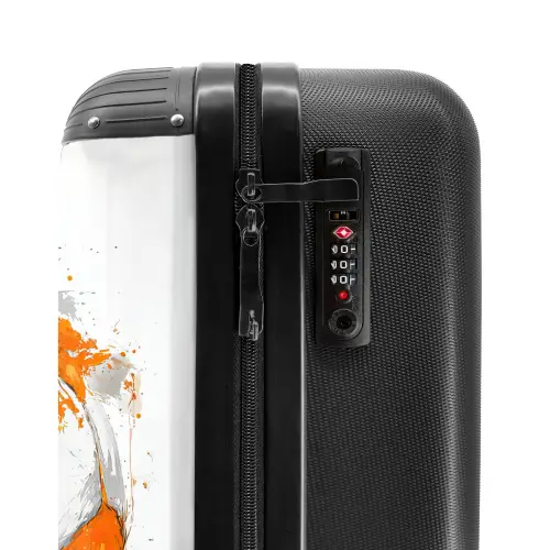 Voetbalvibes - Verf - Oranje NBS - Handbagage koffer - Kinderen Unisex middel -slot