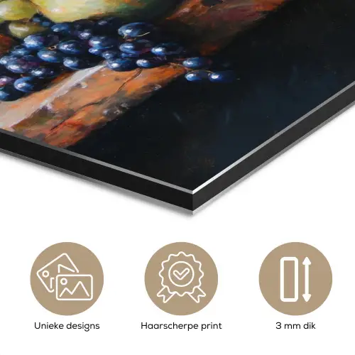 Rustiek - Stilleven - Fruit aluminium wit klein -closeup_NL