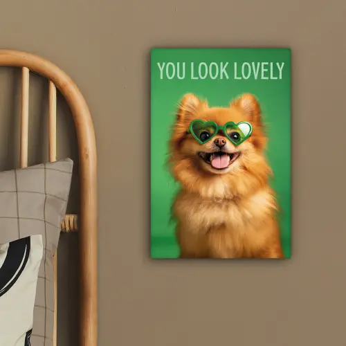Hond - Zonnebril - Valentijn - Love canvas 2cm klein -sfeer3