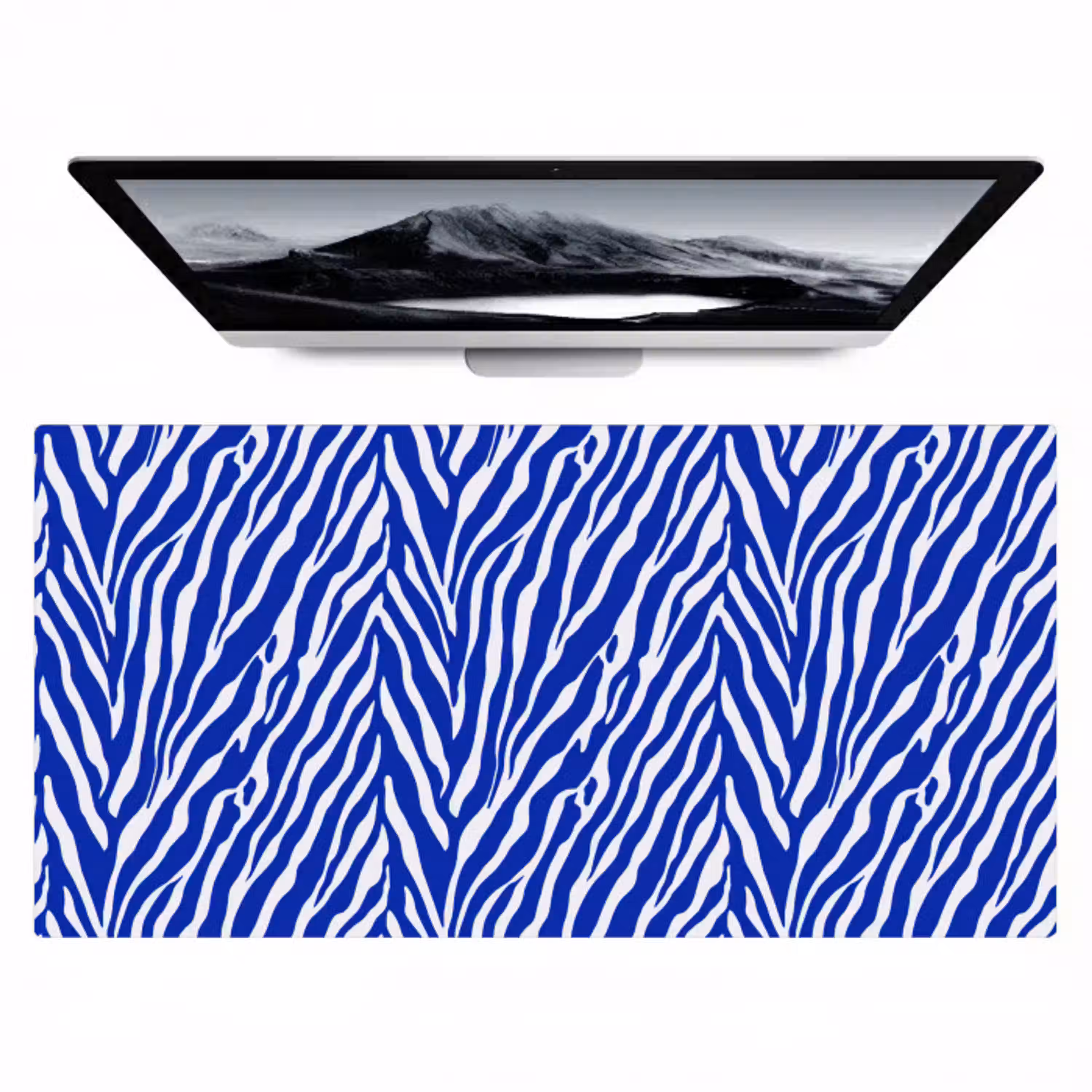 Zebra - Patroon - Kobalt - Blauw Muismat XXL klein 681 -zzz3d