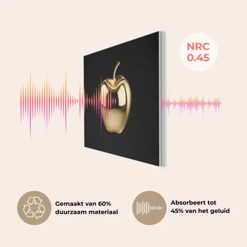 Appel - Goud - Chrome - Zwart PET vilt klein -USP_NL