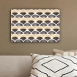 Waaier - Patroon - Zwart - Beige canvas 2cm klein 34 -sfeer3