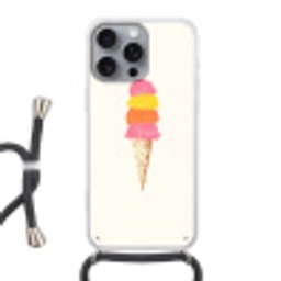 Schepijs - Hoorntje - Illustratie - Minimalistisch Hoesje iPhone 16 Pro Max met koord klein -3d