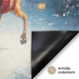Kerstman - Rendier - Kerst - Sneeuw Deurmat klein -antislip_NL