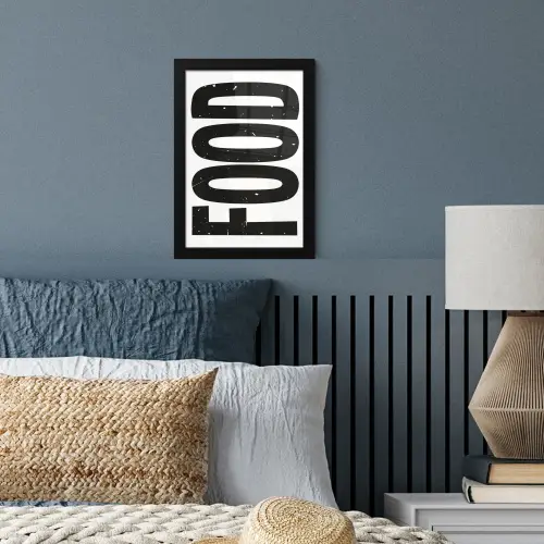 Food - Zwart - Wit - Decoratie fotolijst zwart zonder passe partout klein -sfeer3