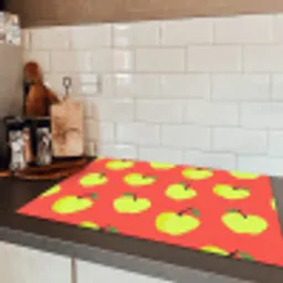 Appels - Modern - Groen Inductie beschermer vinyl 3mm klein 276 -sfeer3
