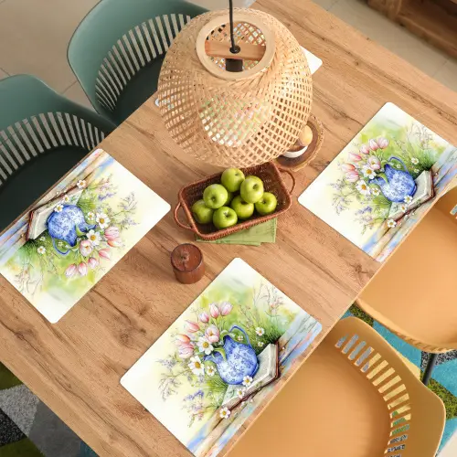 Vaas - Delftsblauw - Madeliefjes Placemat vinyl groot -zzsfeer5_Kitchenyeah-website