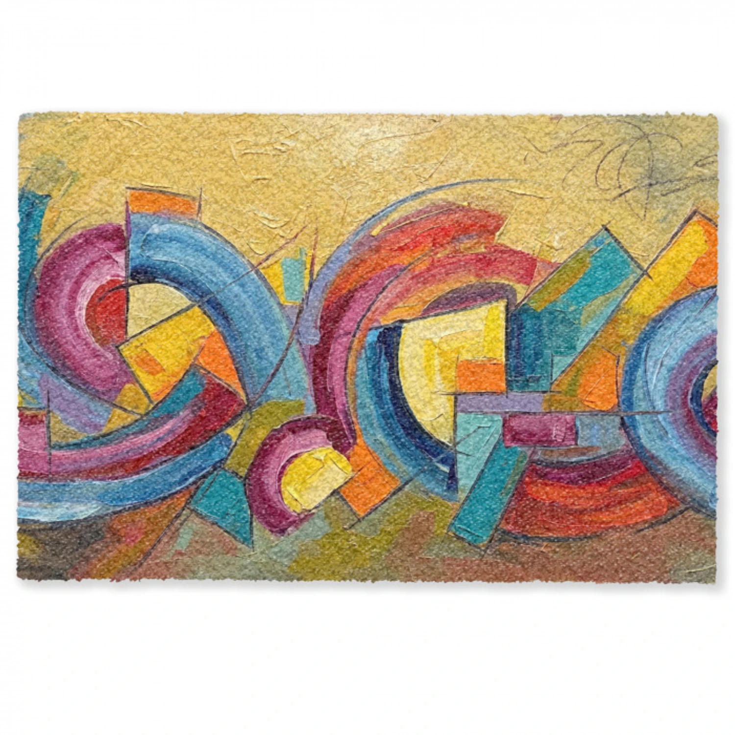 Abstract - Cirkels - Schilderij - Kleurrijk - Dynamisch Deurmat klein -zkaufland3d