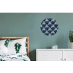 Modern - Patroon - Blauw Wandcirkel aluminium klein 190 -slaapkamer