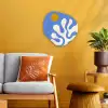 Minimalistisch - Organisch patroon - Blauw Wandcirkel Organisch Forex 3mm klein -sfeer4
