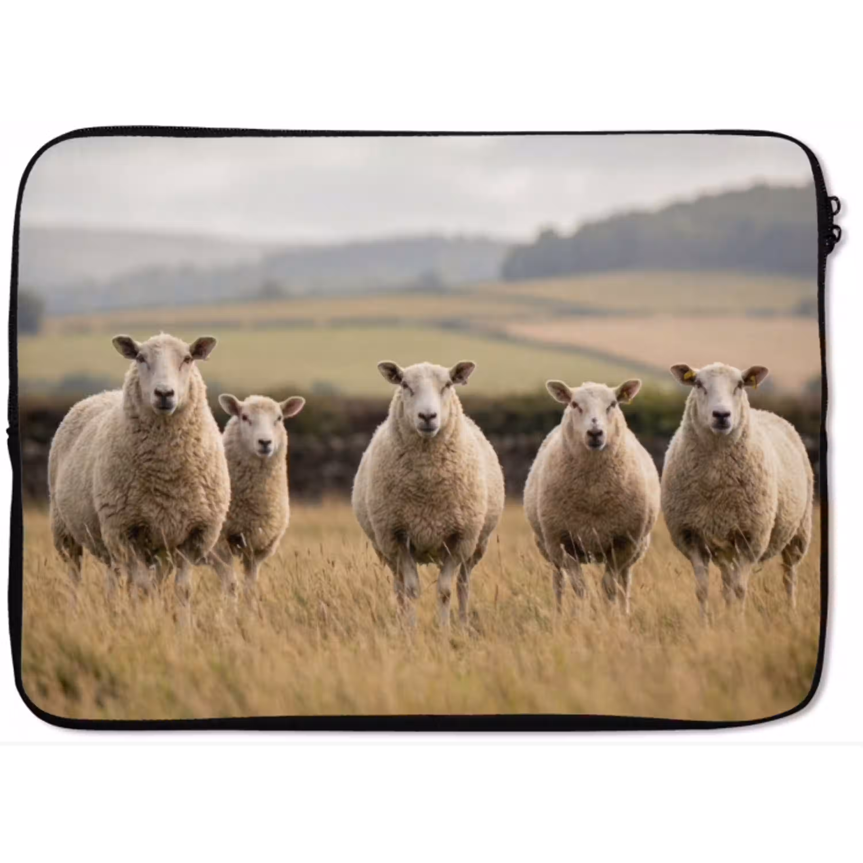 Schapen - Weidenlandschap - Heuvels laptophoes neopreen klein -zkaufland3dotto