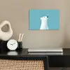 Ijsbeer - Lichtblauw - Minimalistisch poster papier klein -sfeer1