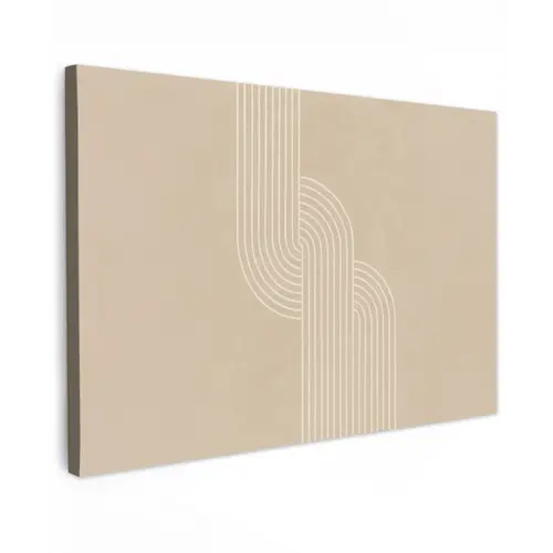 Parallelle lijnen - Lichte textuur - Beige canvas 2cm klein -z3d