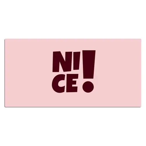 Nice - Uitroepteken - Roze Muismat XXL klein -3d_leeg