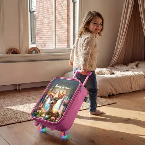 Bo bloemengewei Kinderkoffer - Roze klein -sfeer1