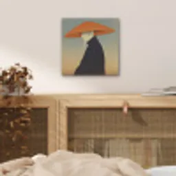 Minimalistisch - Silhouet - Oranje aluminium wit klein -sfeer3