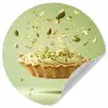 Pistache - Taart - Noten - Eten Wandcirkel behangsticker klein -3d