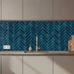 Visgraatmotief - Tegels - Diepblauw keuken achterwand 2 middel 871 zz_3dshopping