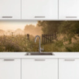 Hek - Natuur - Mist - Veld keuken achterwand 2 middel -3d