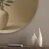 Vaas - Olijftakken - Bladeren - Beige Akoestische PET Vilt - Rond klein -sfeer5_closeup