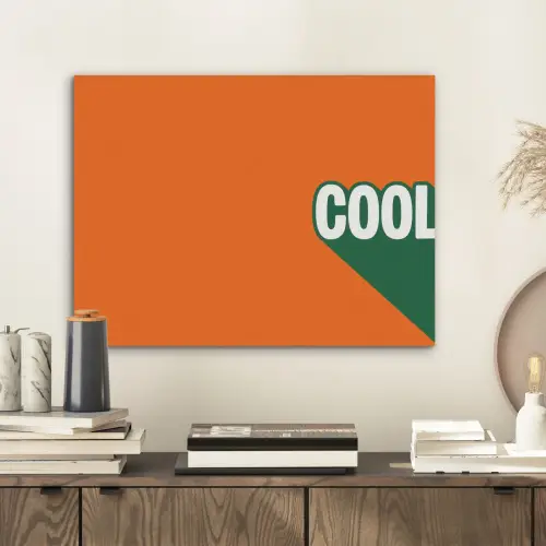 Cool - Oranje - Groen PET vilt klein -sfeer1