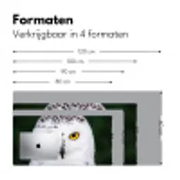 Sneeuwuil - Portret - Geel Muismat XXL klein -sfeer5