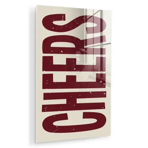 Red - Cheers - Decoratie - Beige plexiglas 5mm klein -zzzproduct_nieuw