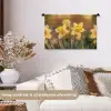 Bloemen - Geel - Wazig Wandkleed katoen klein -sfeer1