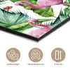 Bladeren - Flamingo - Bloemen - Jungle aluminium wit klein -closeup_NL