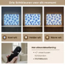 Bessen - Modern - Blauw Light Box met batterij (Wandlamp) middel 907 -USP_lichtkleurNL
