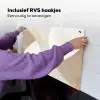 Bruin - Japandi - Abstract Inductie beschemer met haakjes klein -ky-ophangen-nl