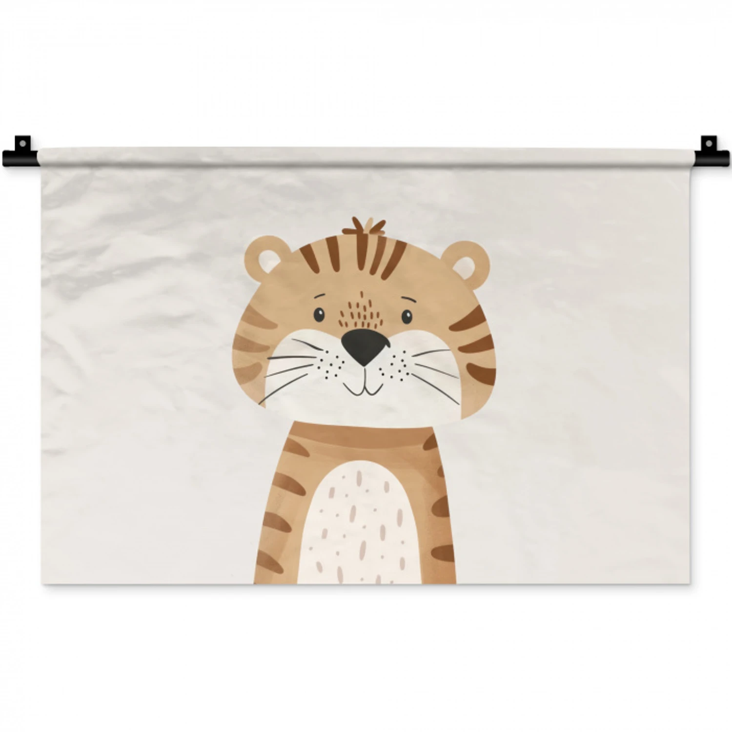 Tijger - Wilde dieren - Pastel Wandkleed katoen klein -zz3d