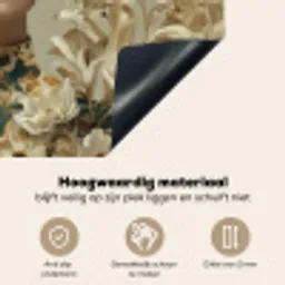 Vrouw - Bloemen - Zonnebril - Wit Inductie beschemer met haakjes klein -ky-onderkant-nl