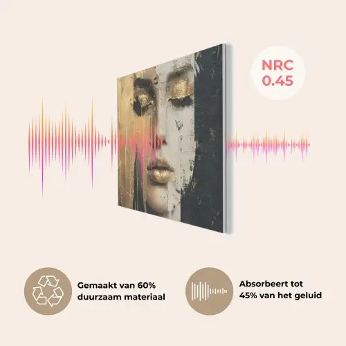 Abstract - Goud - Gezicht - Lippen PET vilt klein -USP_NL
