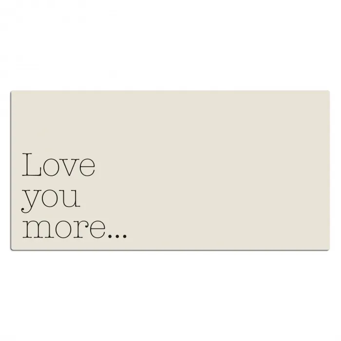 Minimalistisch - Love - Beige Muismat XXL klein -3d_leeg